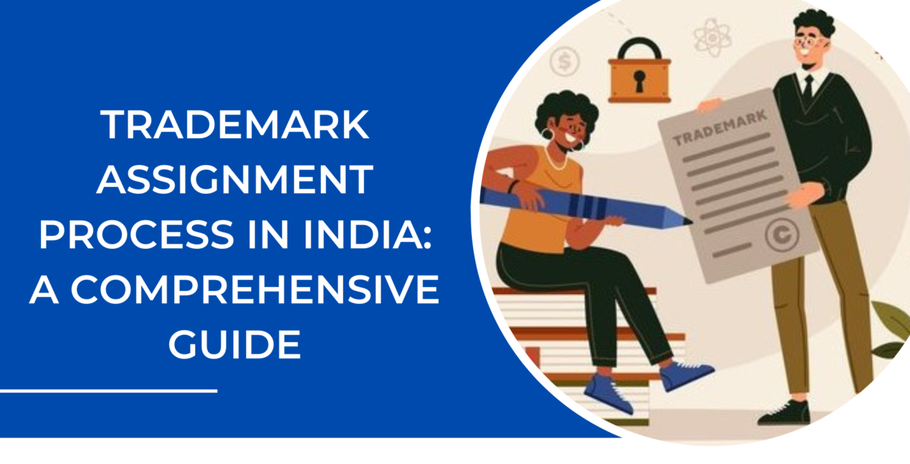 two persons showing trademark assignment